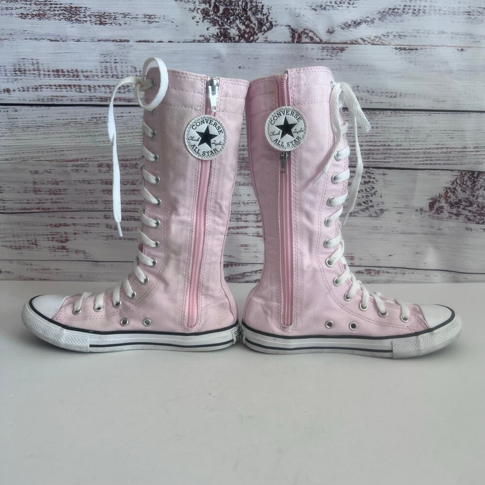 CONVERSE CHUCK TAYLOR YOUTH ALL STAR XXHI KNEE HIGH BOOTS PINK SIZE 2 - Picture 6 of 9